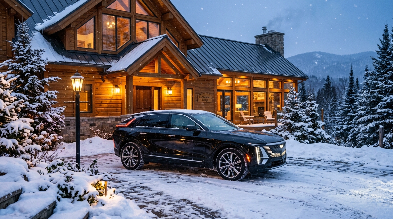 Cadillac LYRIQ Premium Sedan parked in Mont-Tremblant